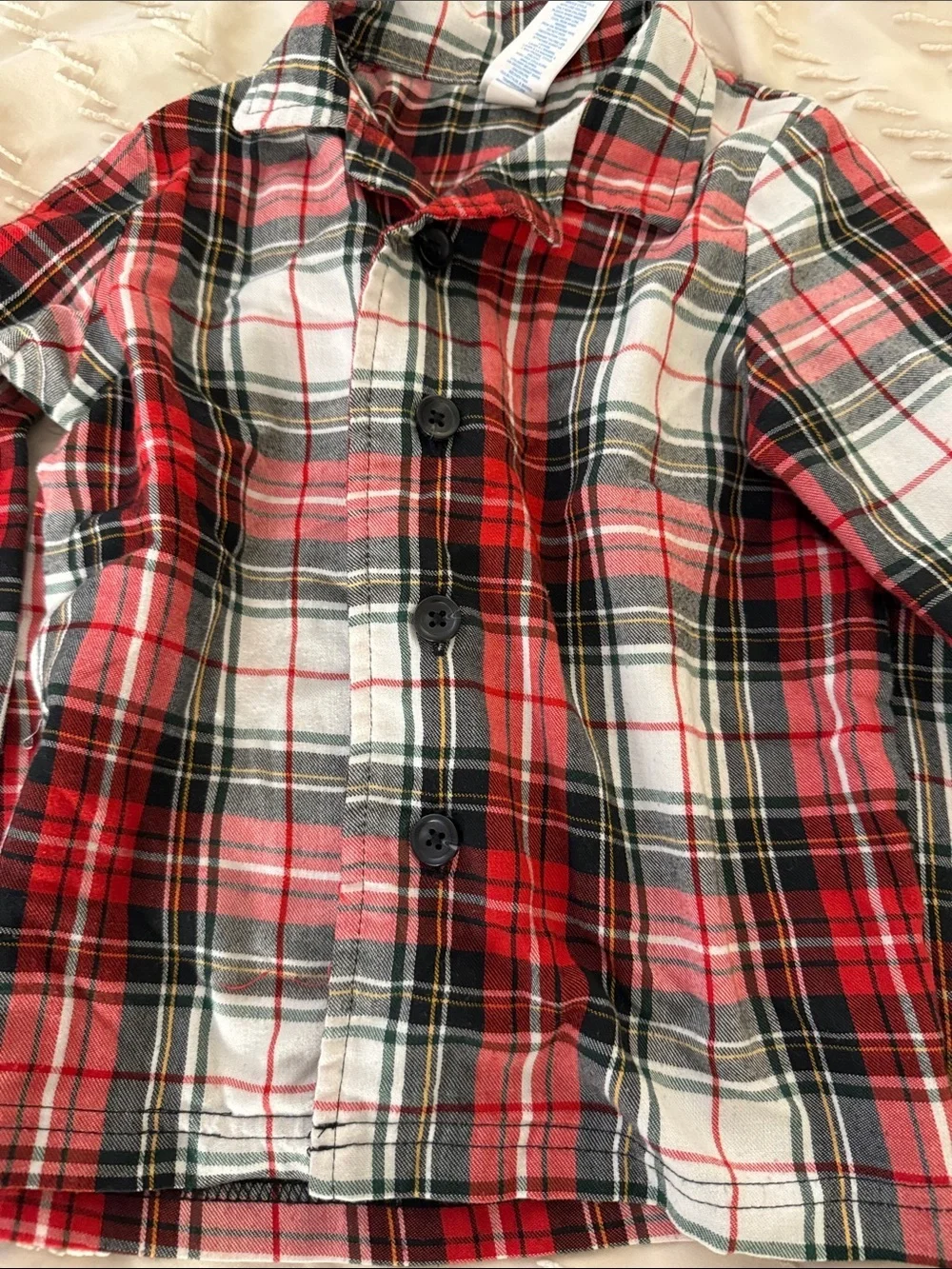 Kids Red Plaid Pajama Set